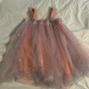 Toddler Girls Rainbow Sequin Tulle Dress